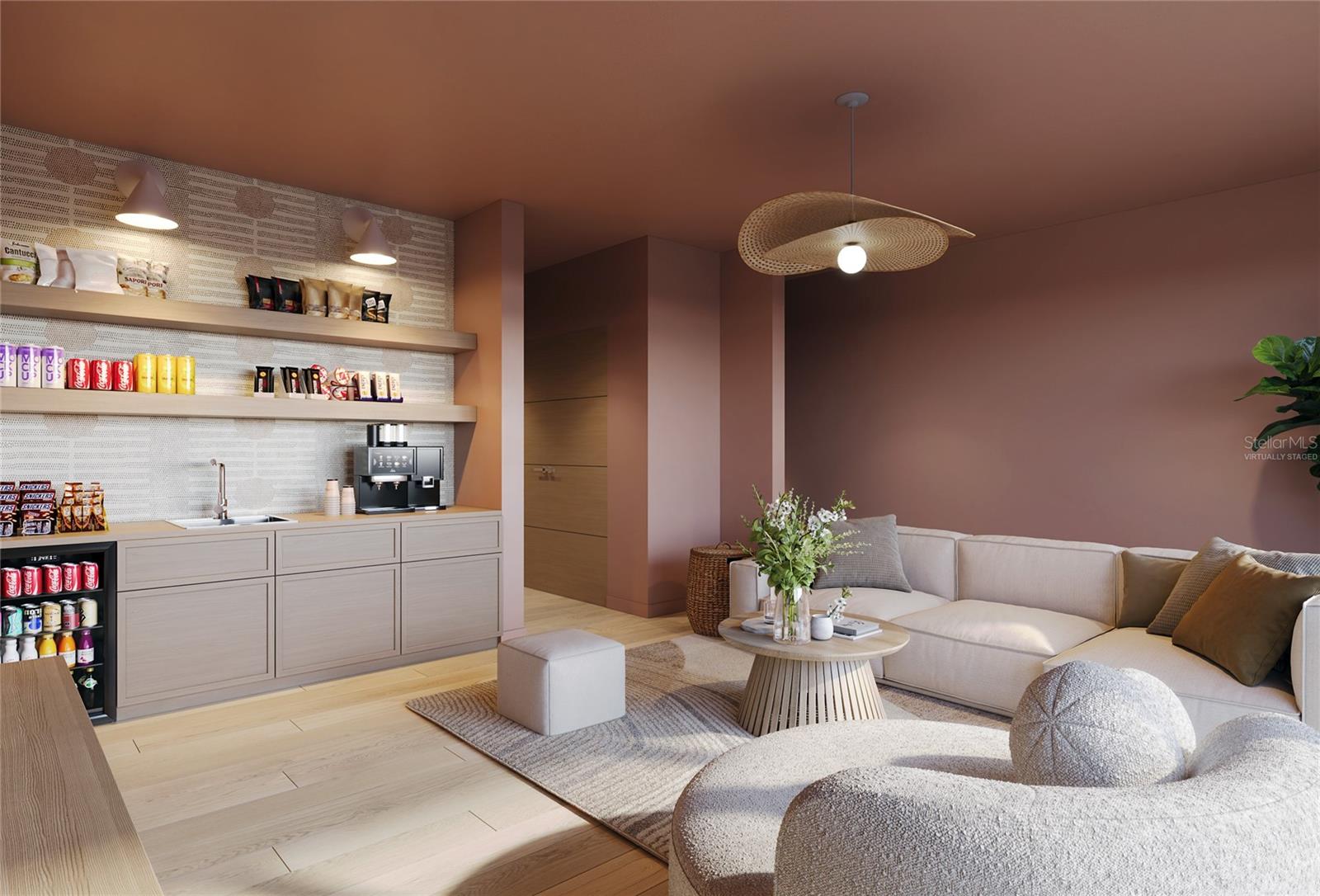 Virtually Staged Render-Media Room