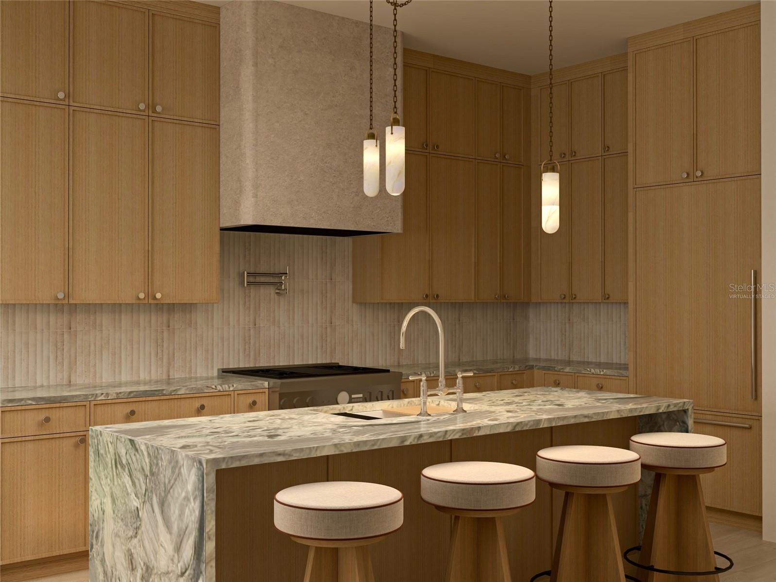 Virtually Staged Render-Kitchen