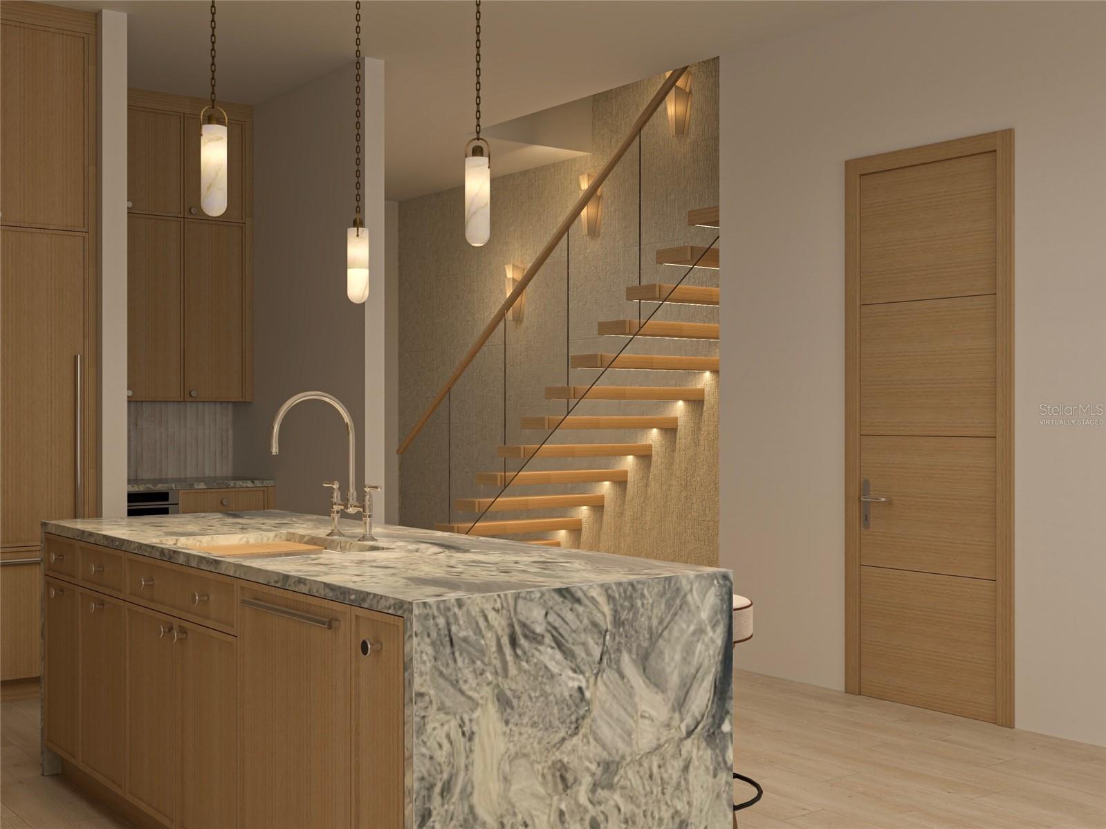 Virtually Staged Render-Kitchen