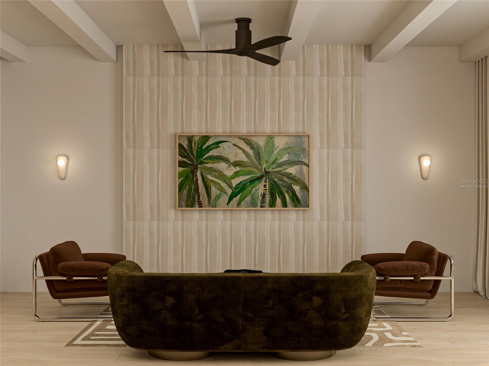 Virtually Staged Render- Living Room