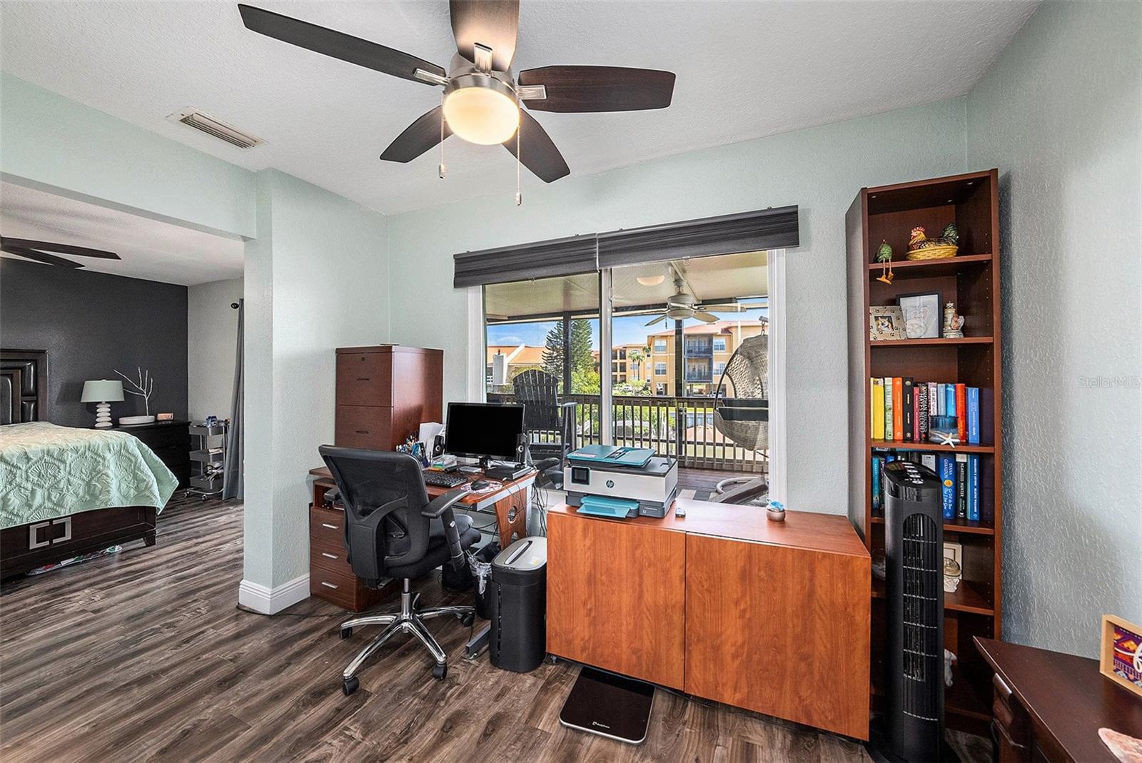Office off of Primary bedroom with water view