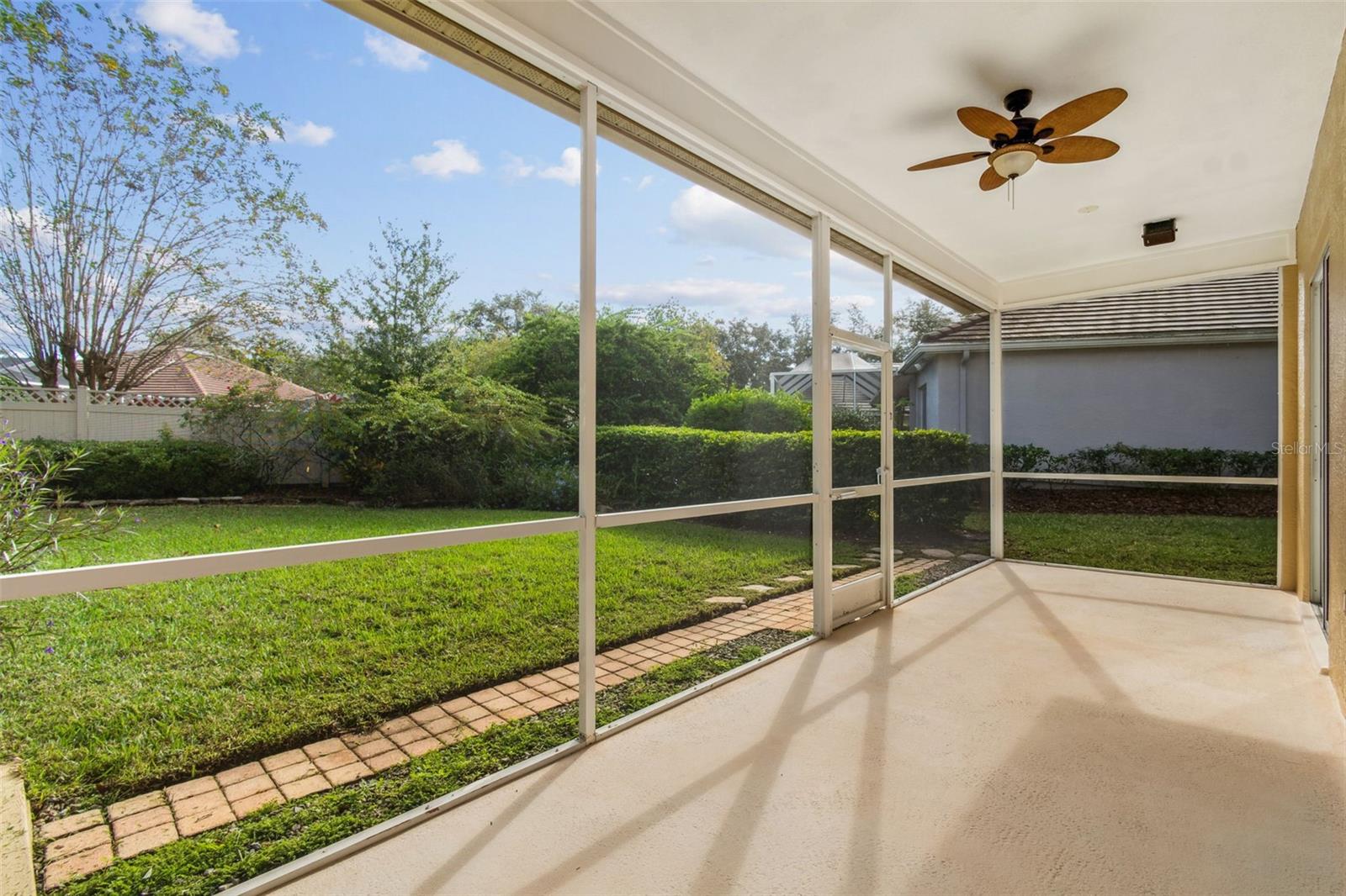 Private serene backyard