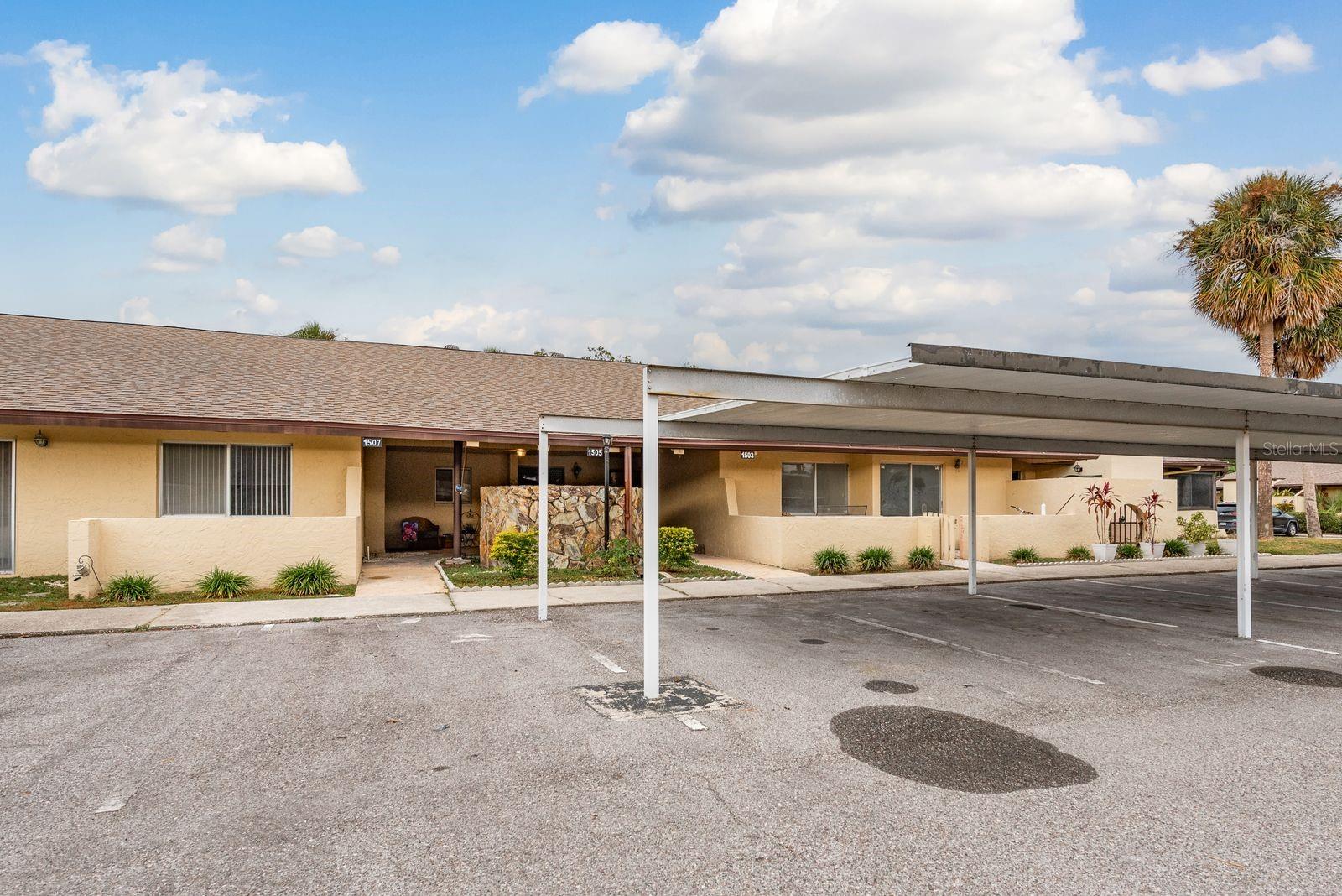 Condo comes with carport.
