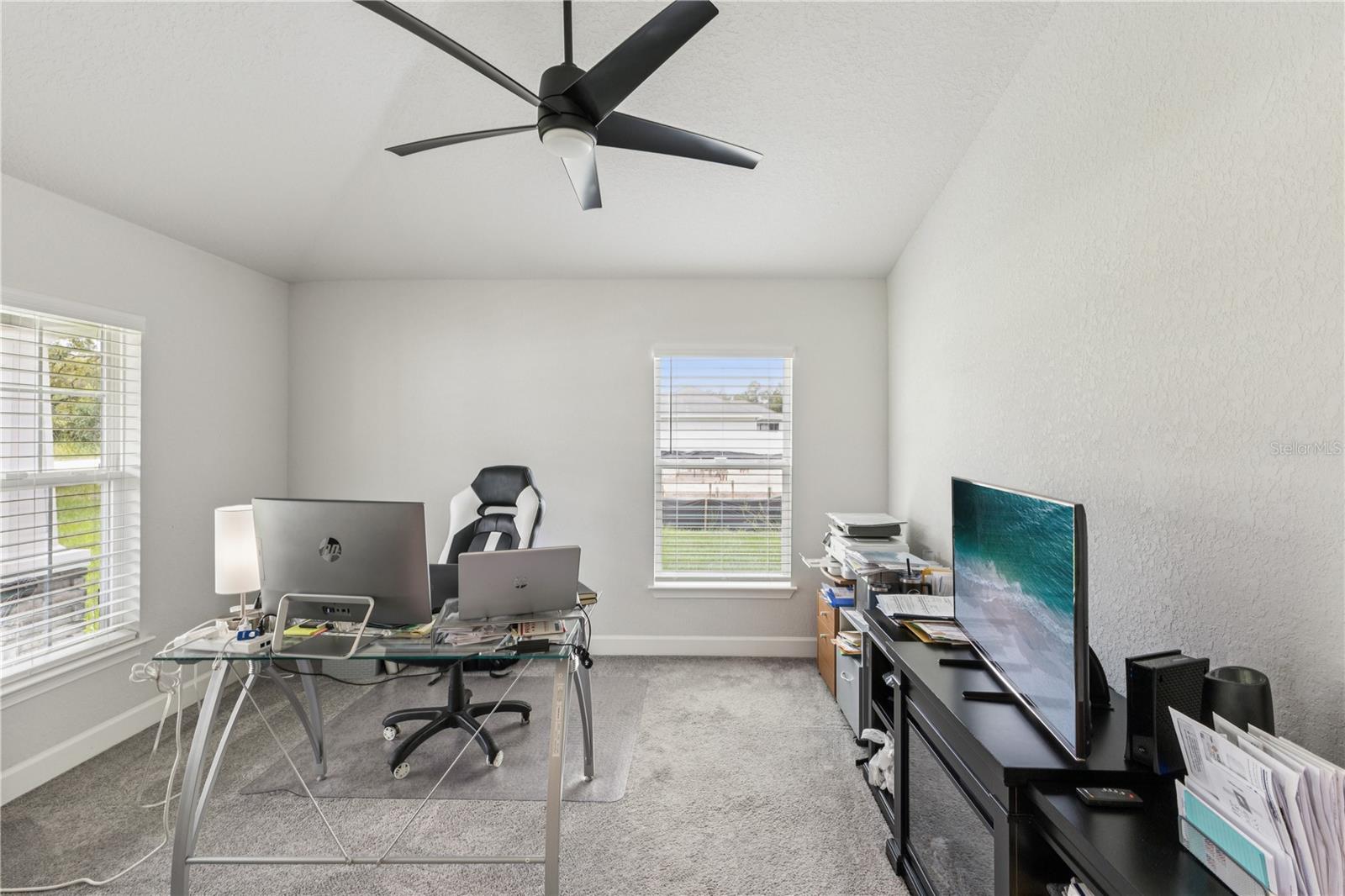 Flex room that could double as either dedicated workspace or possibly be used as a 5th bedroom.