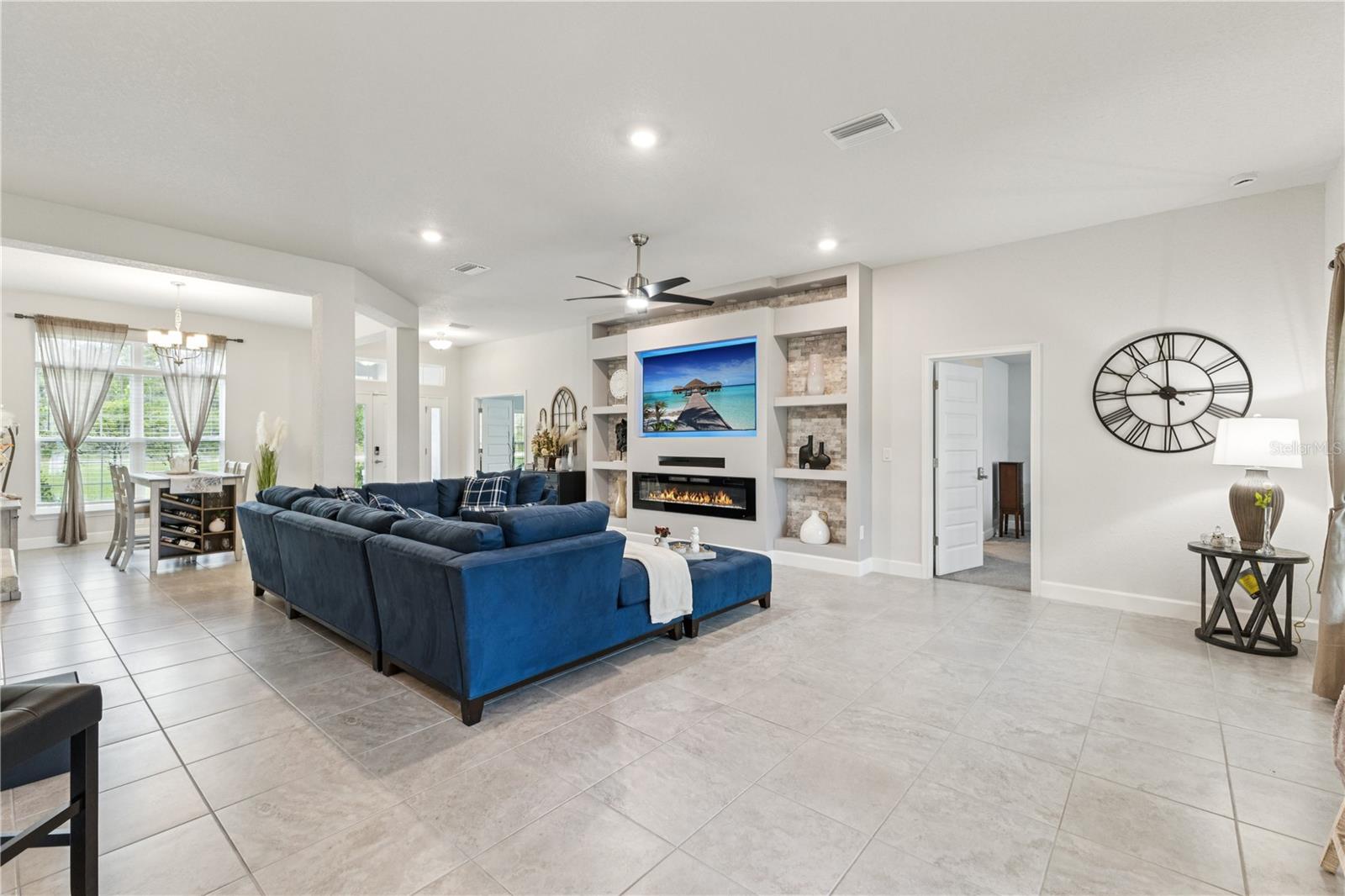 View of the living room from the breakfast nook