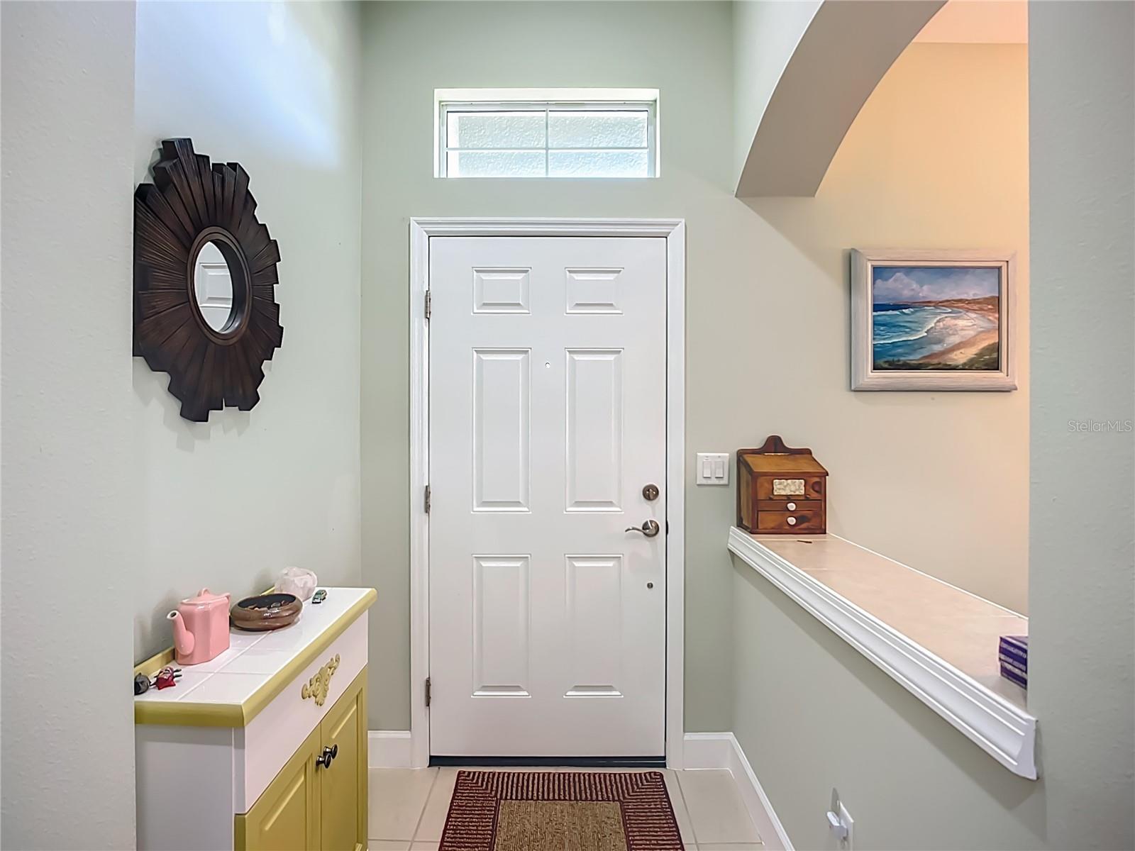 Entry is light and bright