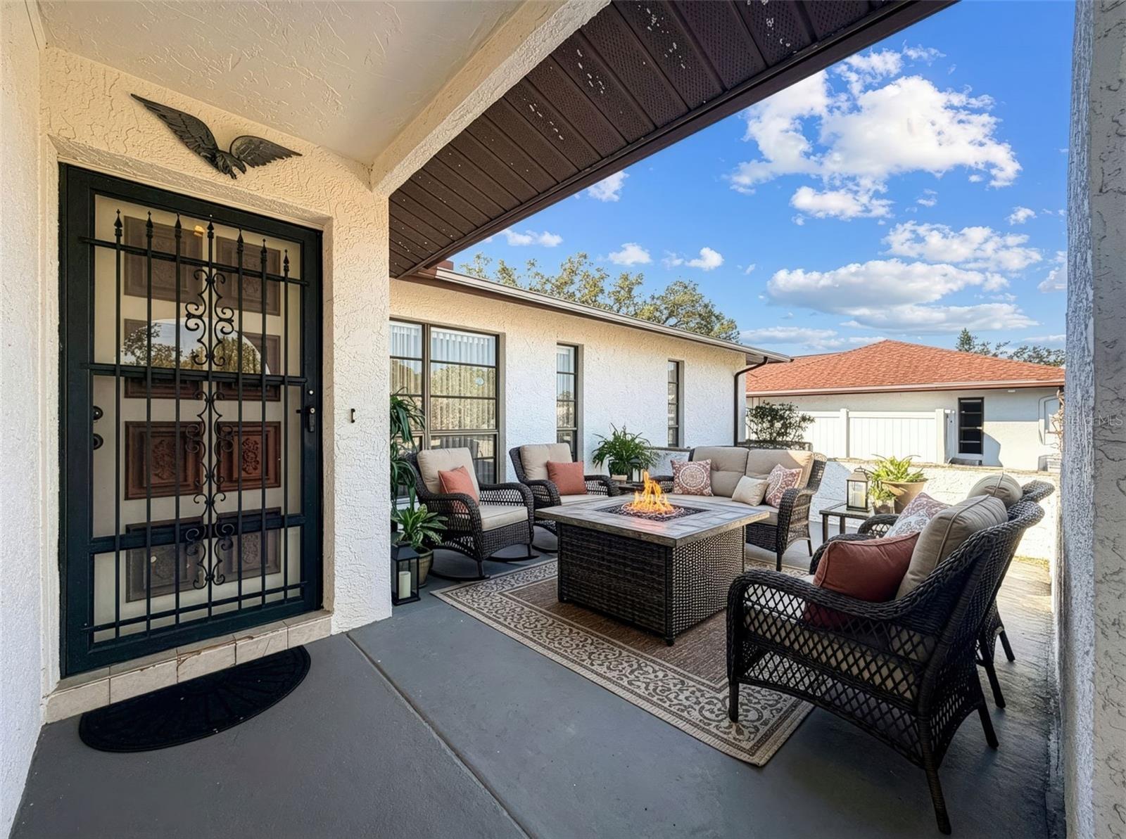 Front courtyard-staged