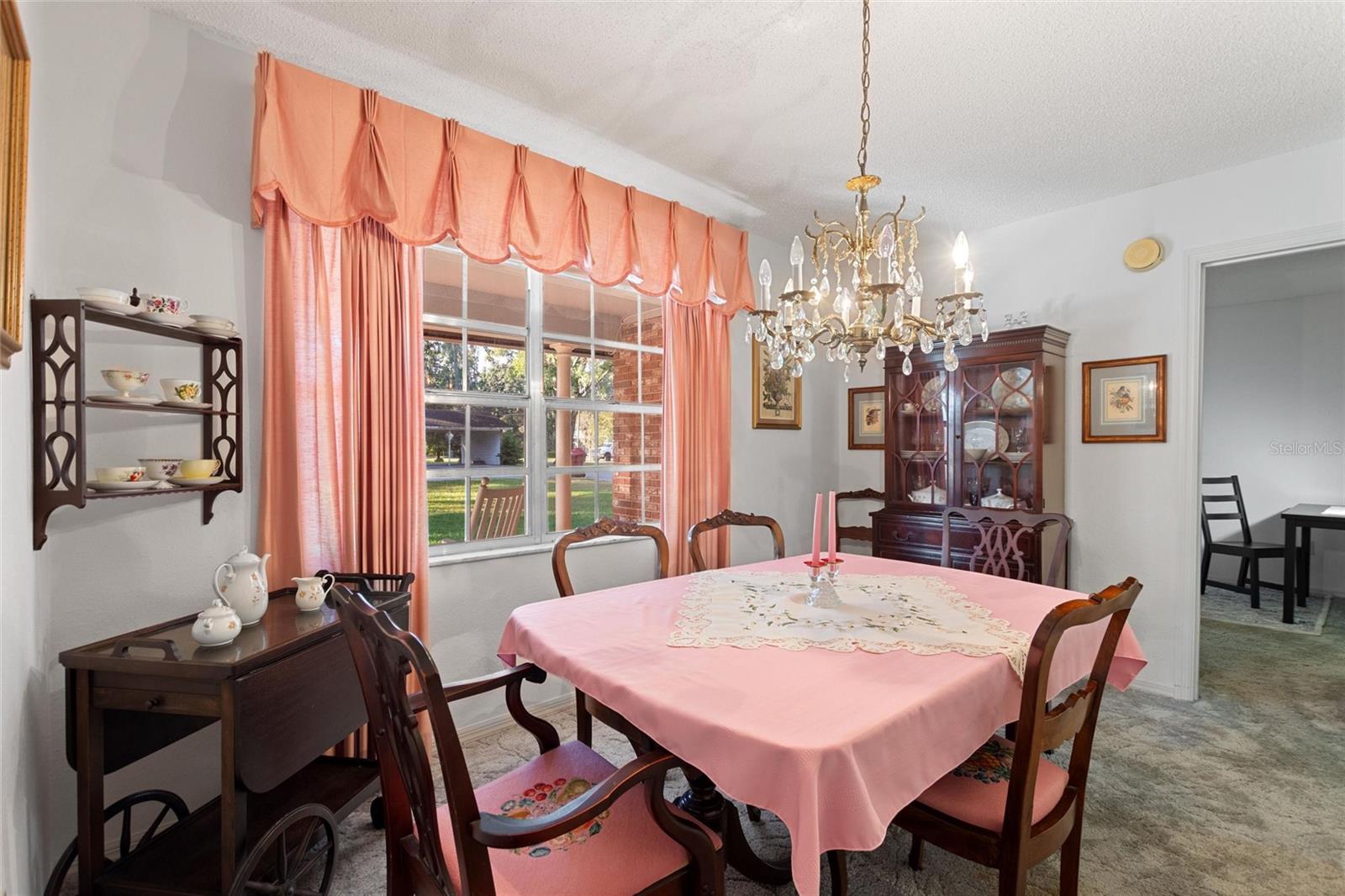 Dining room.  Doorway to the right leads into the second master bedroom suite.
