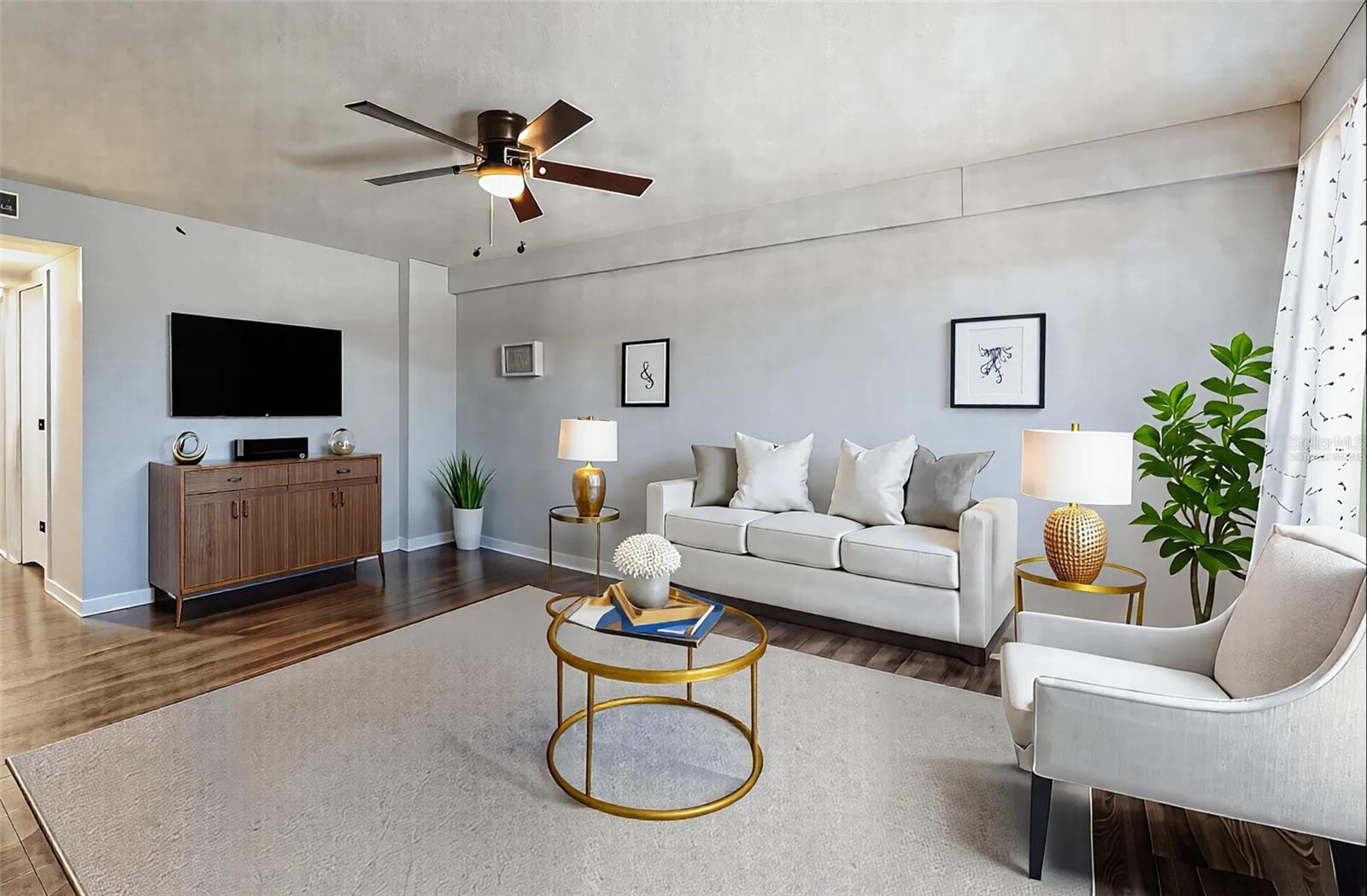 Virtually Staged Living Room