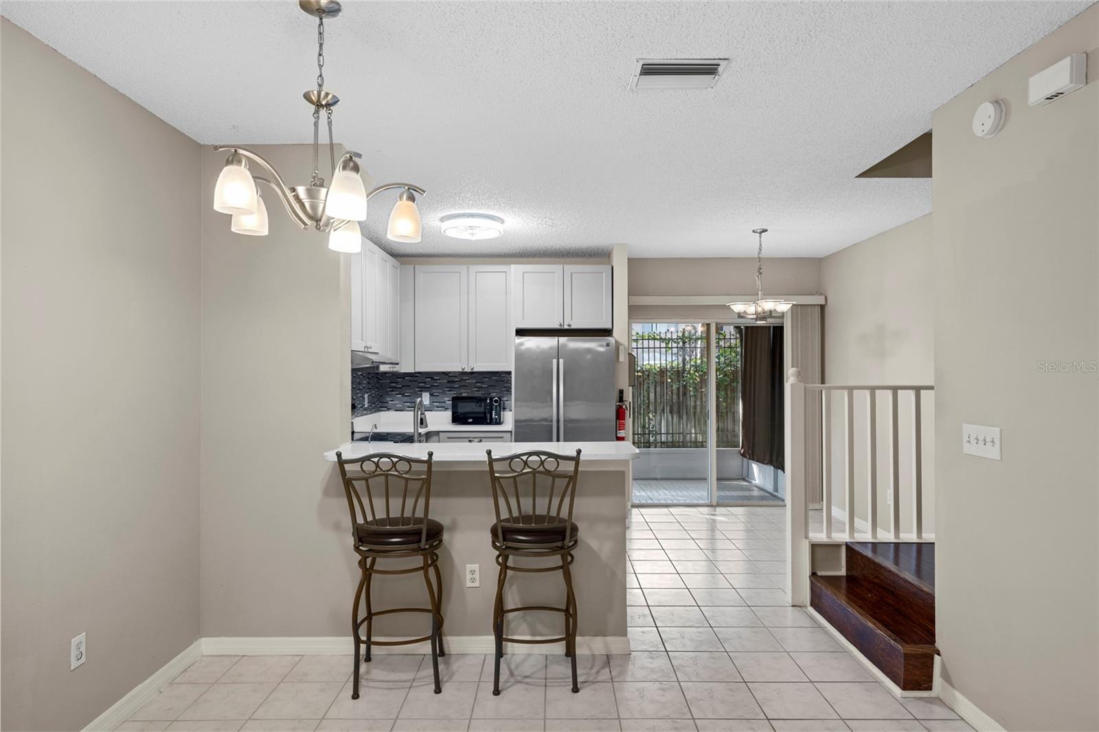 open concept living/dining