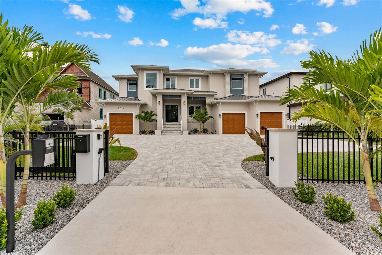 Front Exposure/private security gate.