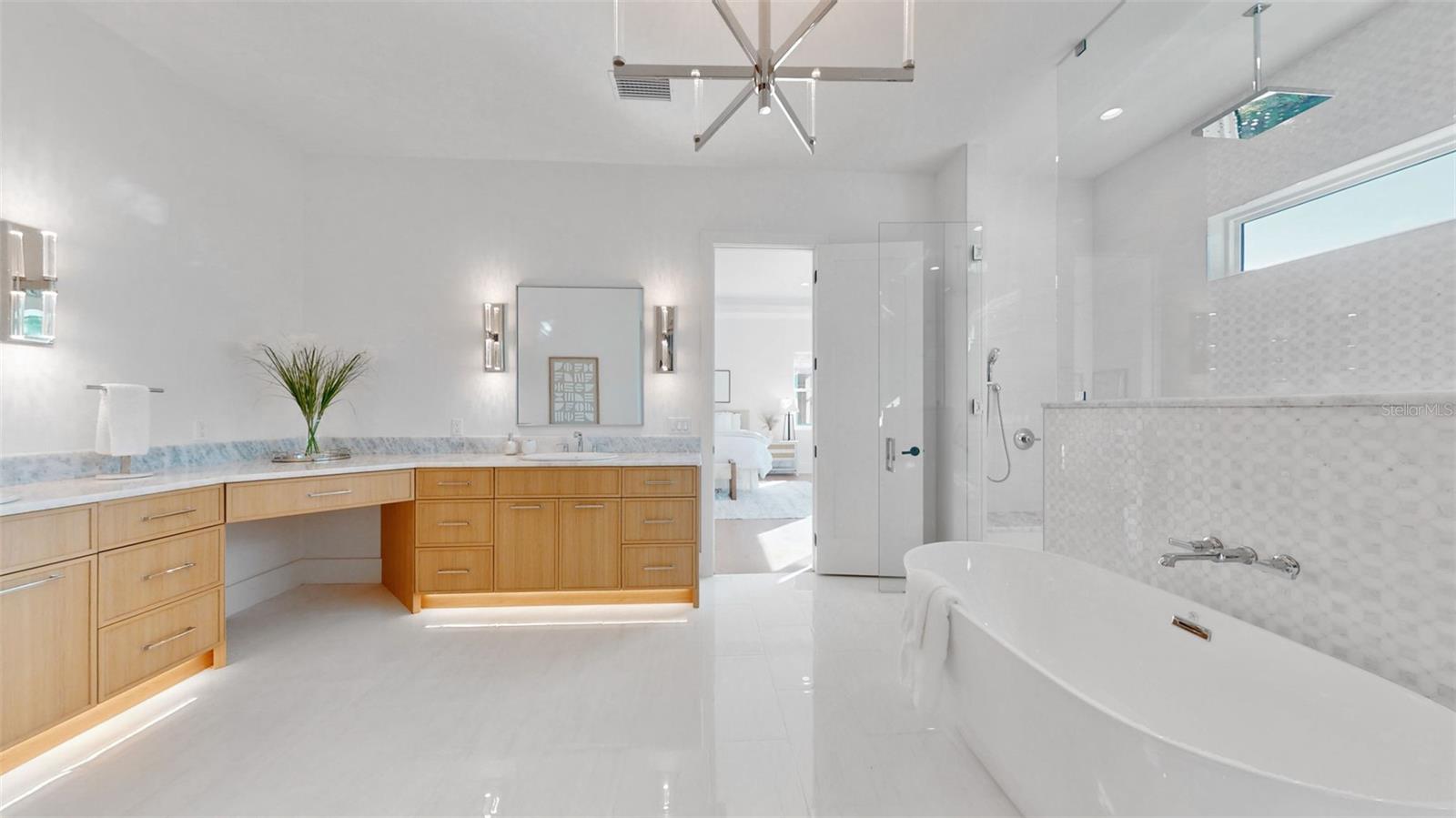 Upstairs primary bath.