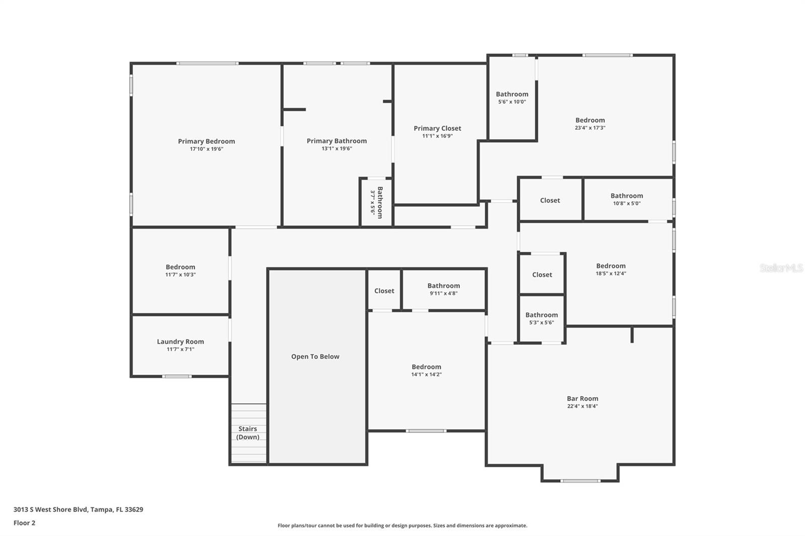 Second floor floor plan.