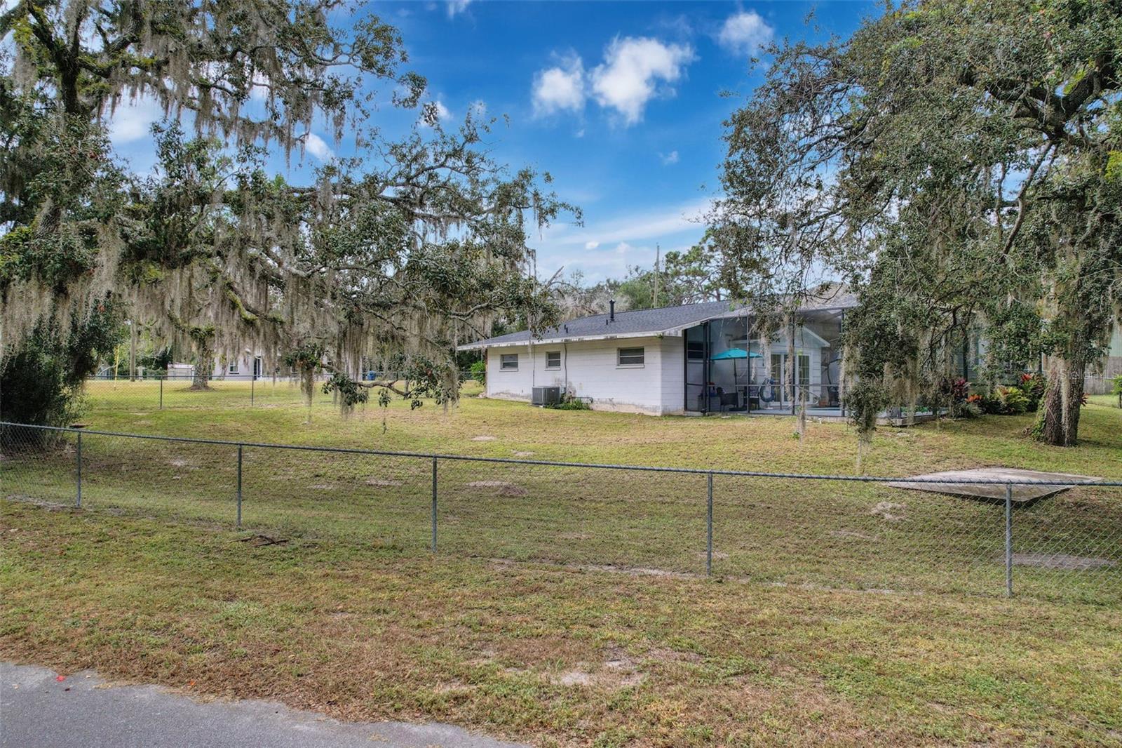Patio from outside the fence