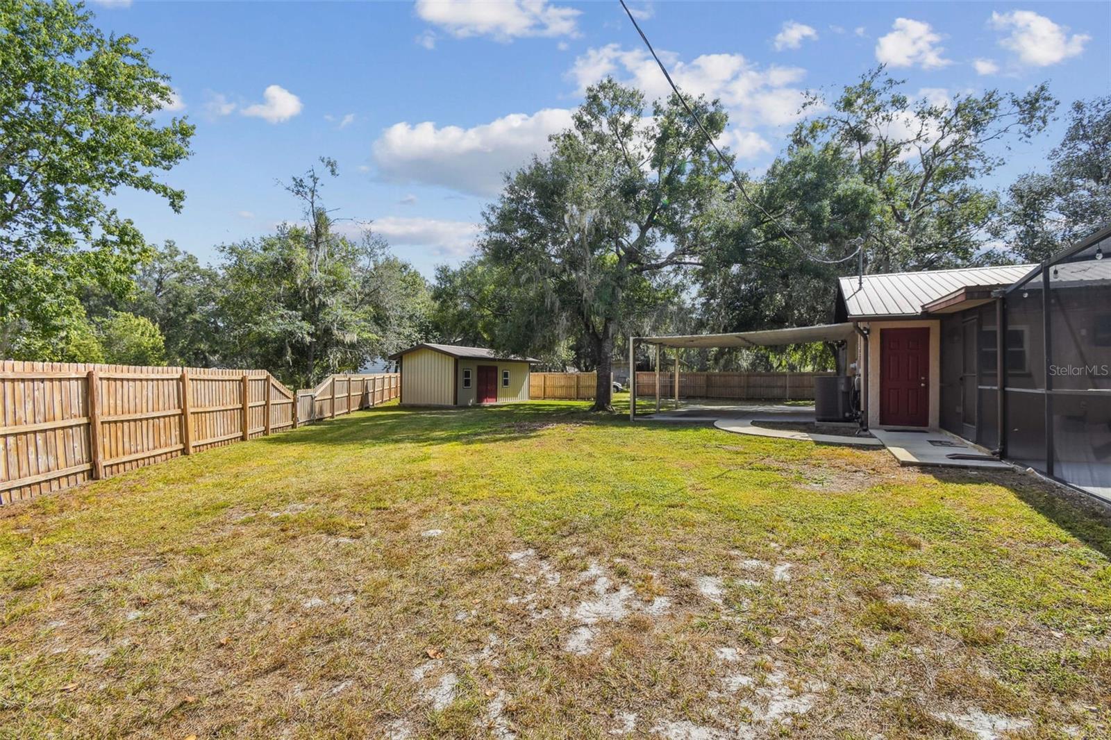 Fully Fenced but gate leads to remainder of land