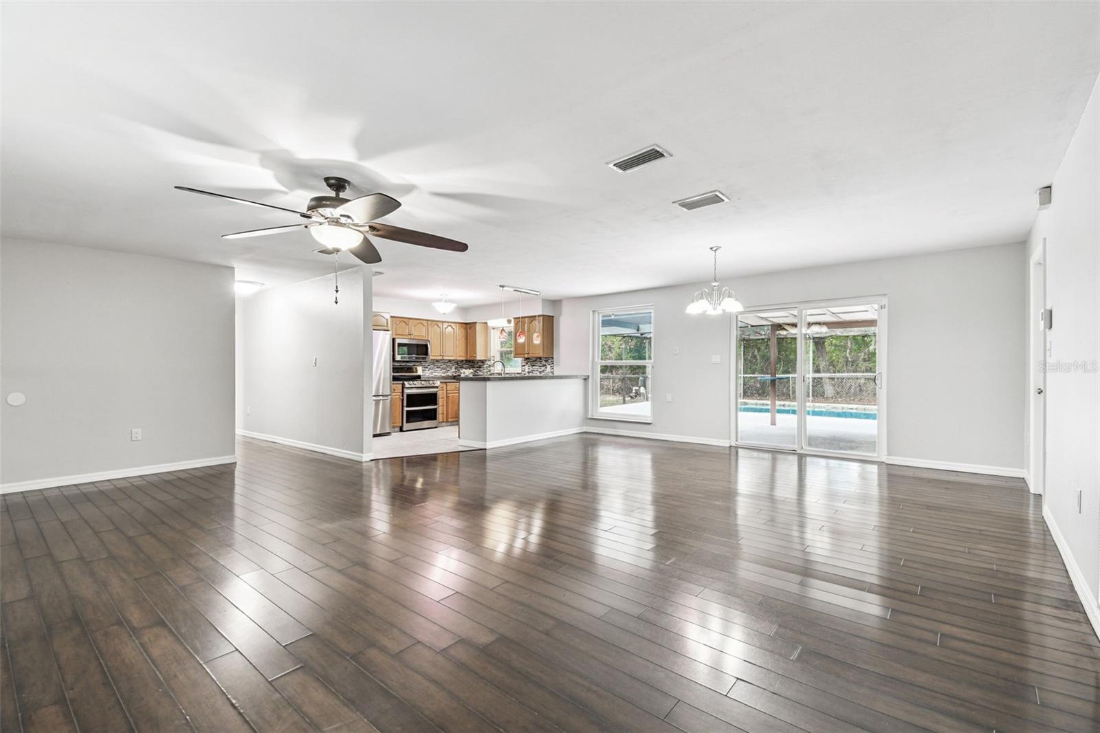 A Peek at Kitchen overlooking main area