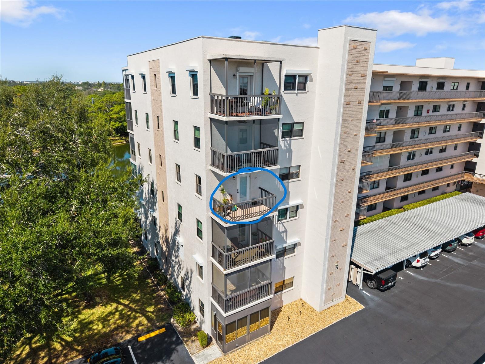 Waterfront condo and you are high & dry on the 4th floor