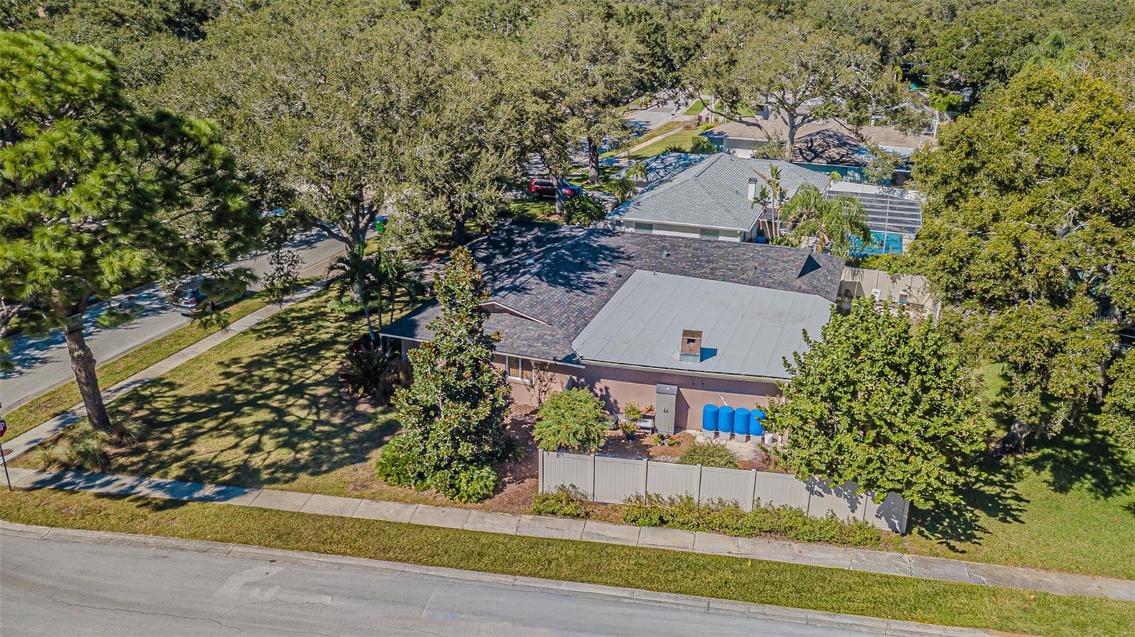 Spacious corner lot.