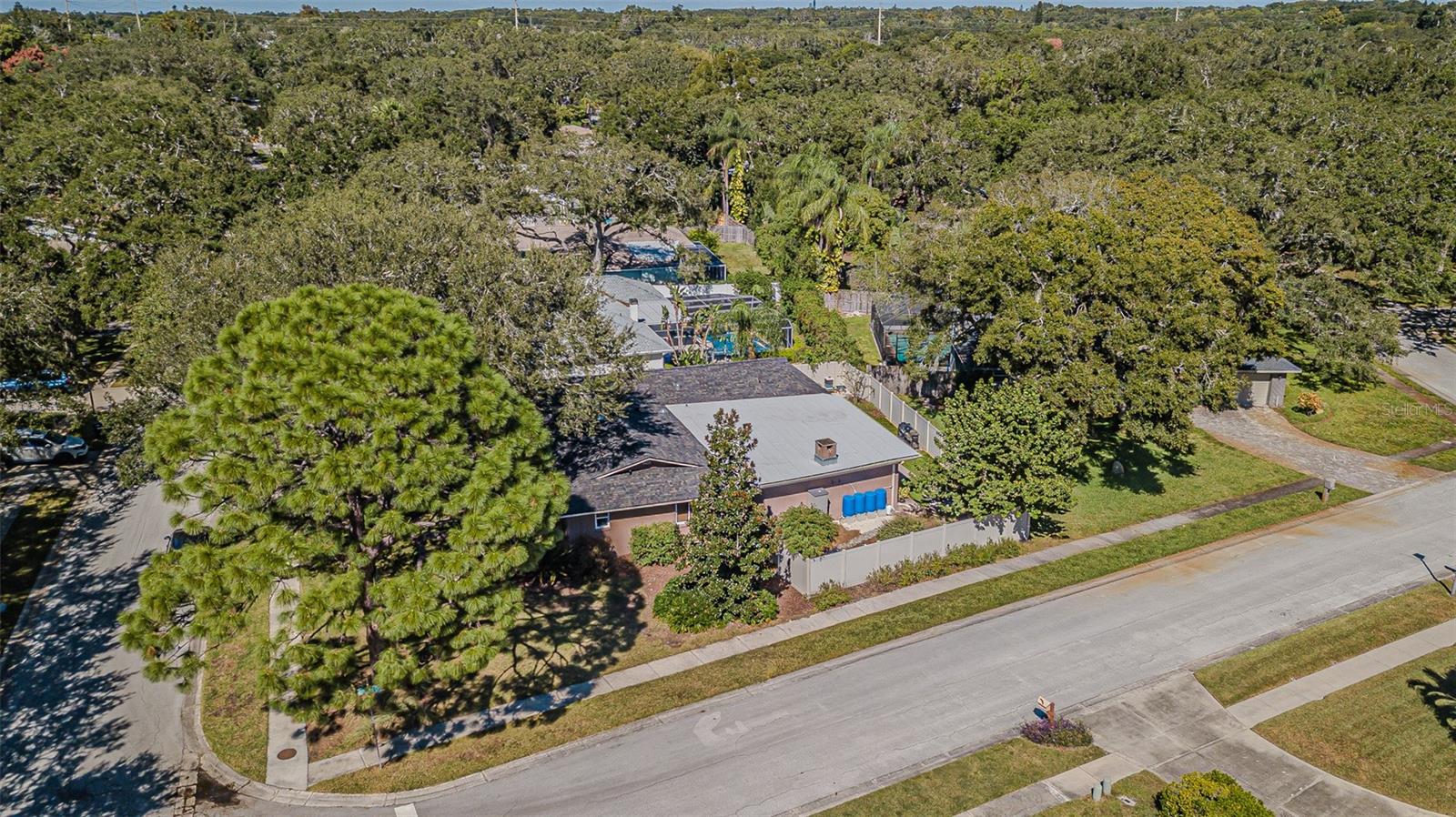 Spacious corner lot.