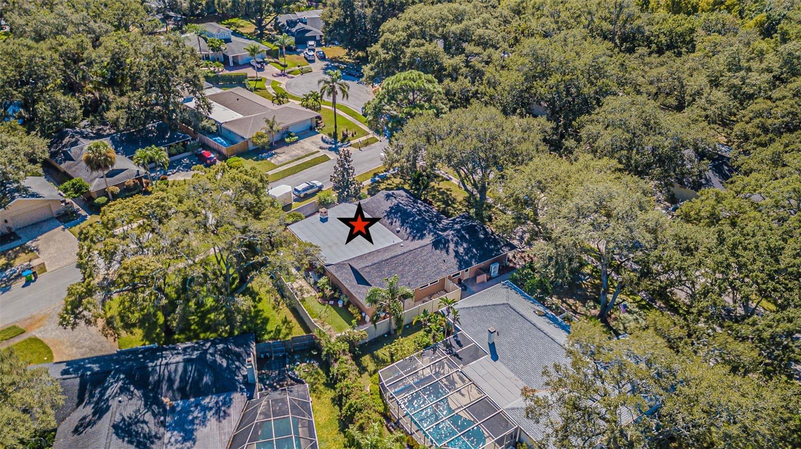 Spacious corner lot.