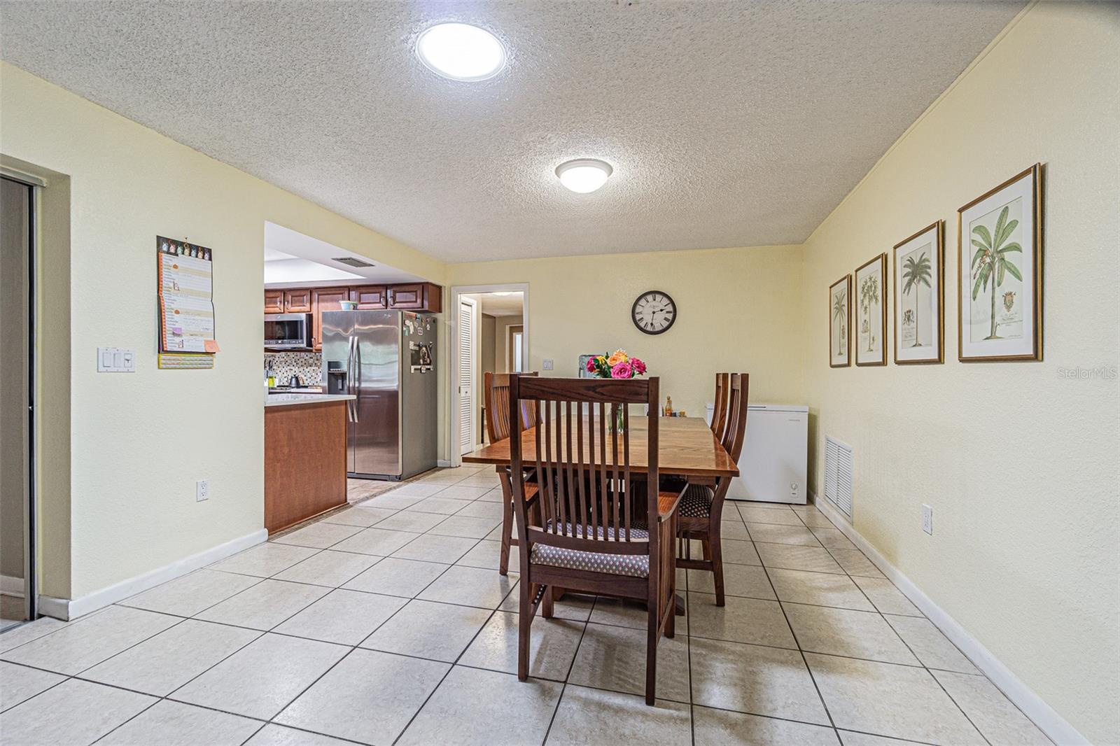 Dining area adjacent to the kitchen looking towards the front of the home.