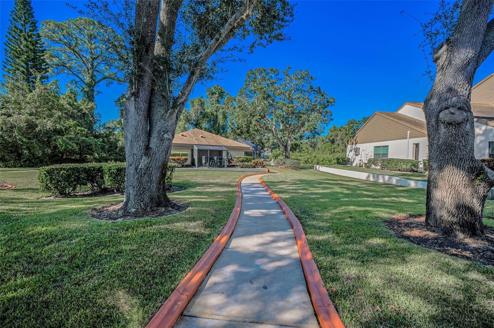 Walk way to community pool