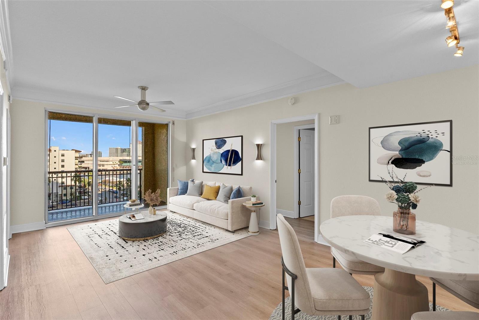 living/dining room - virtually staged