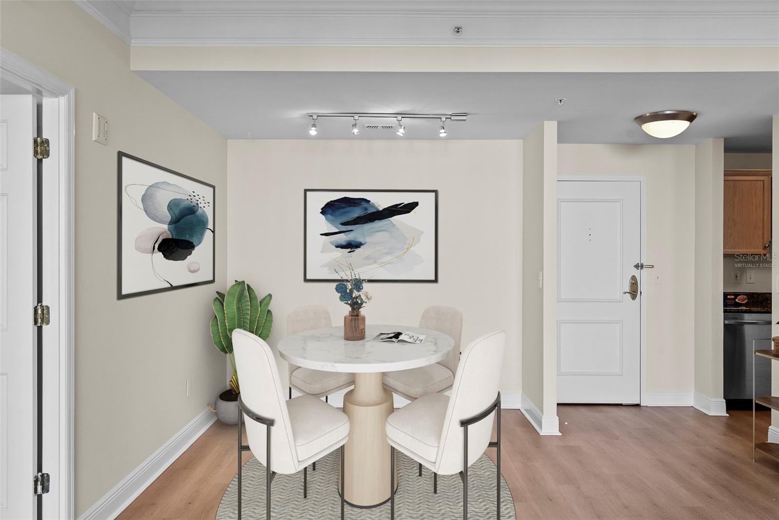 dining space - virtually staged