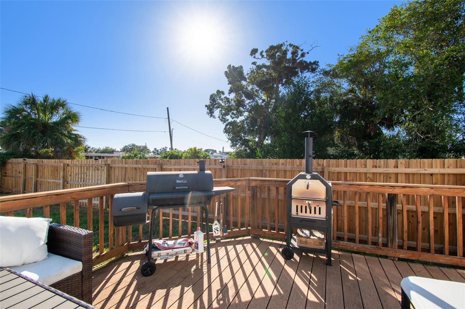 Plenty of space for your outdoor kitchen & pizza oven!