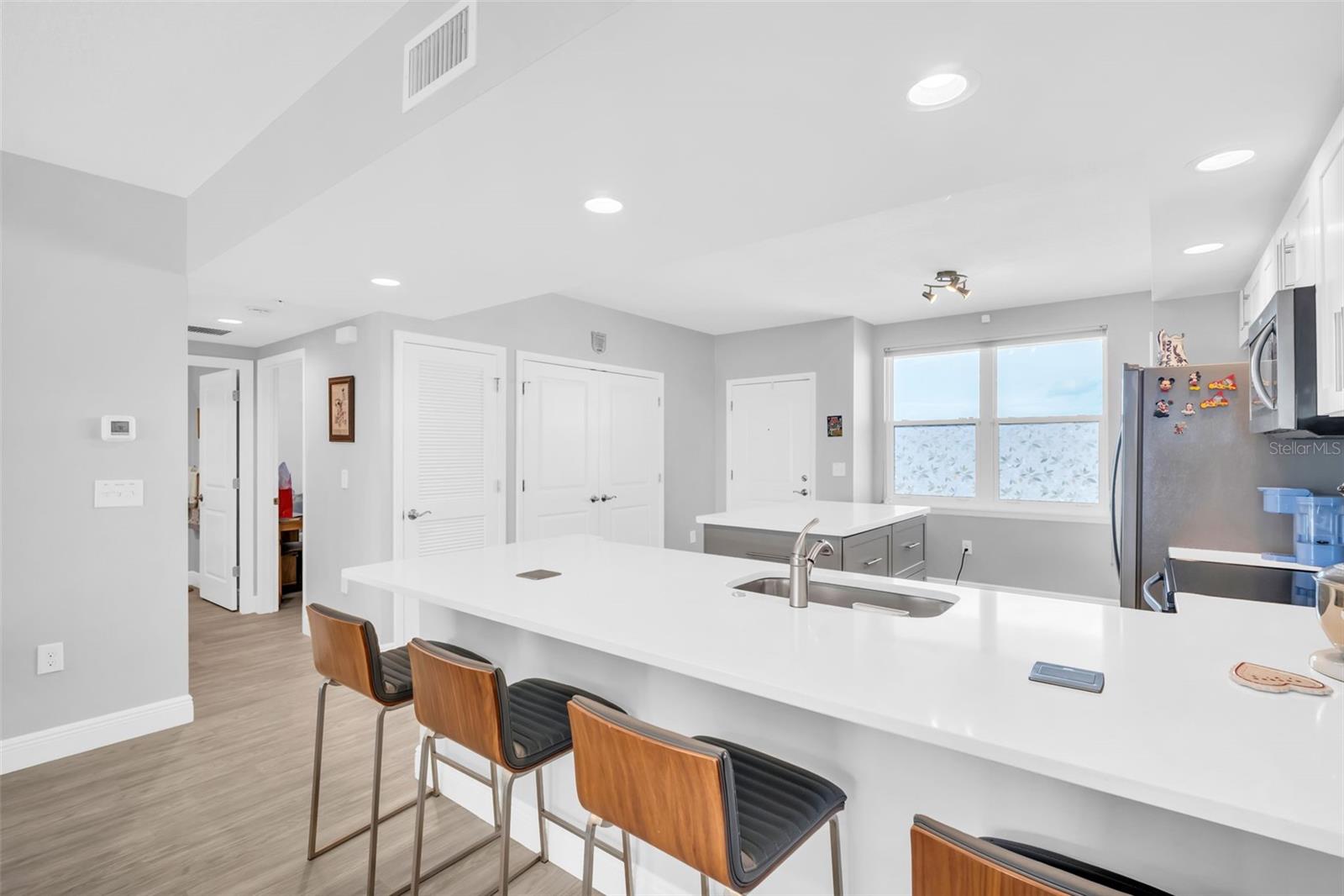 Kitchen Bar Counter Leading to 2nd Bed and Bath