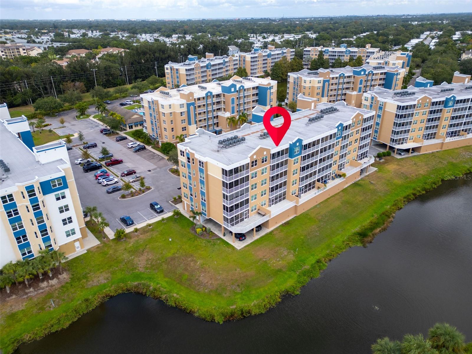 Aerial View Showing Back of Building