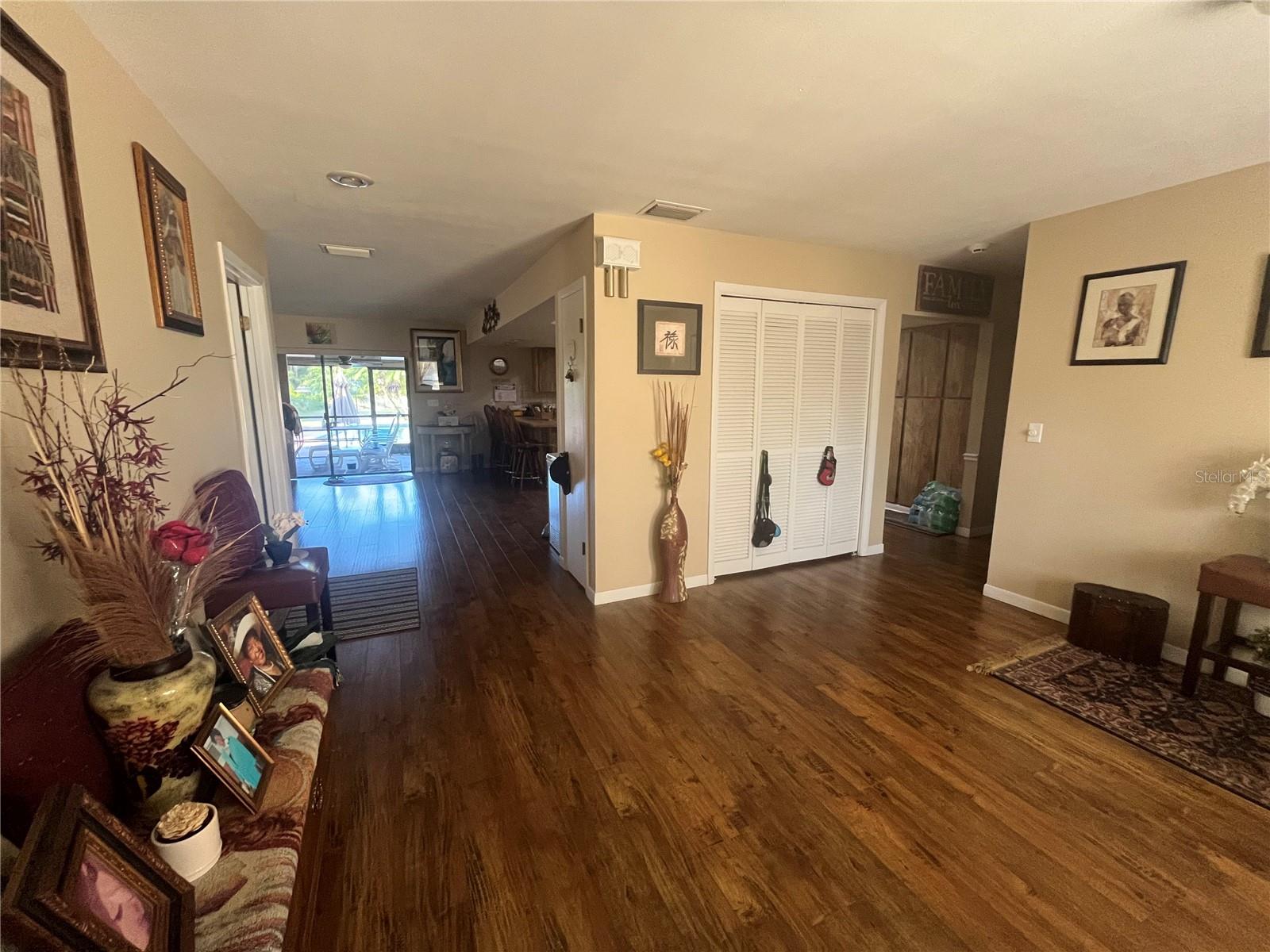 Front room can be a living room, den or dining room