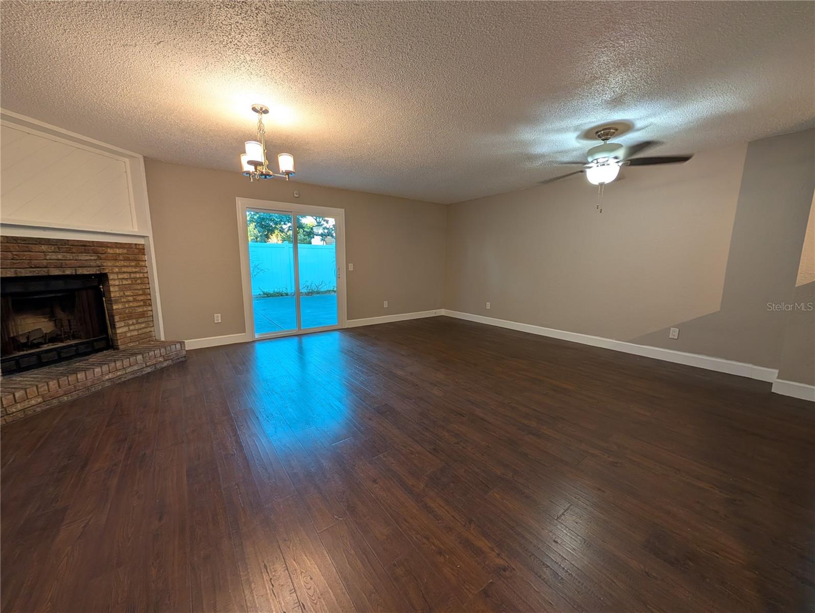 Living/Dining with Fireplace