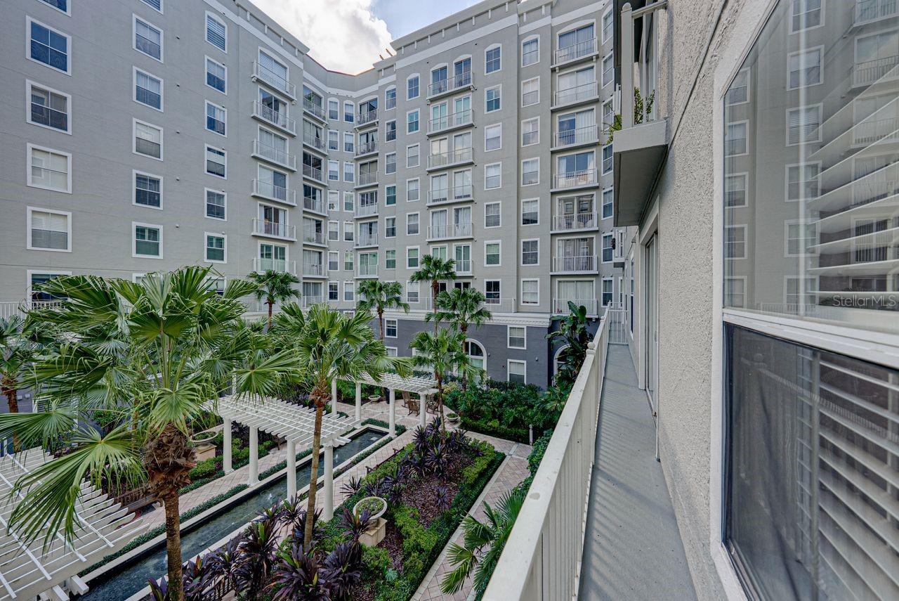 Spacious 39-foot-long balcony.