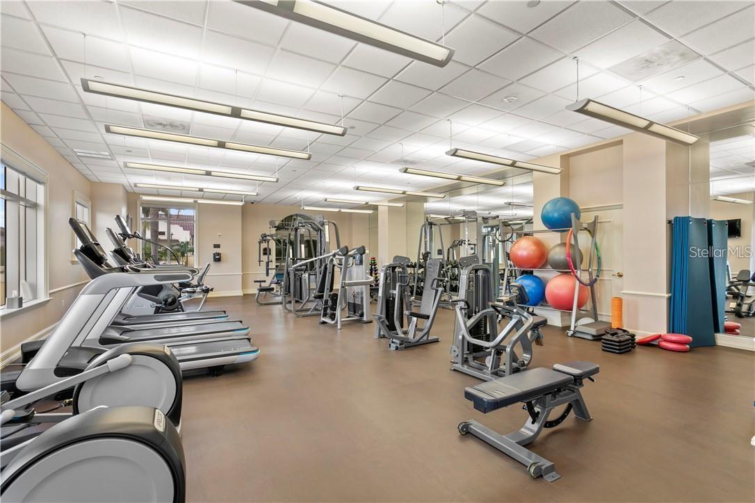 Well equipped gym has a trainer available for hire or you can bring your own.