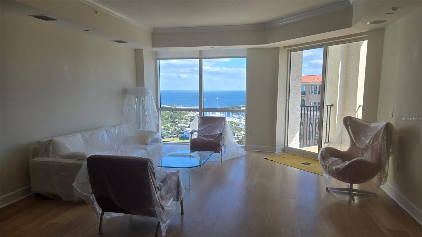 Beautiful water views from living room