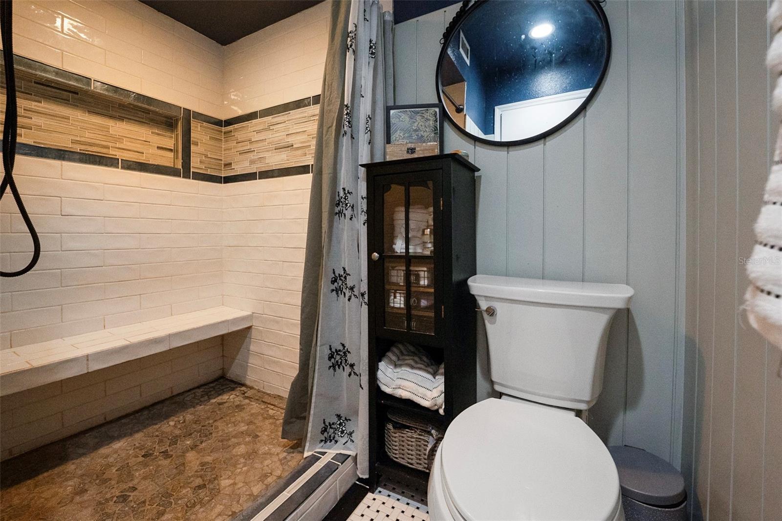 Primary Ensuite Shower with built in bench