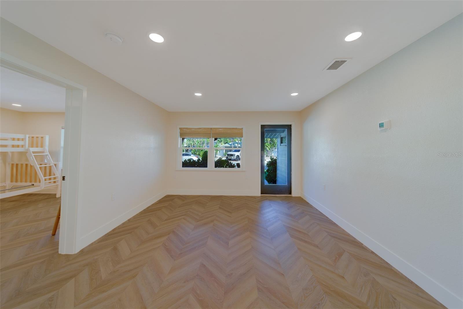 living area from kitchen