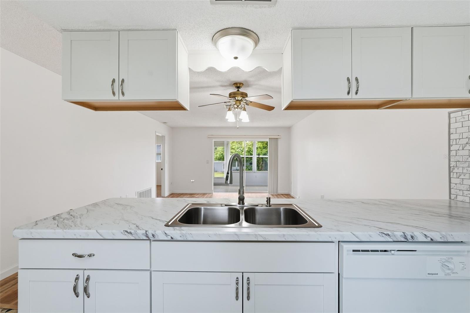 View to the Living Room from the kitchen