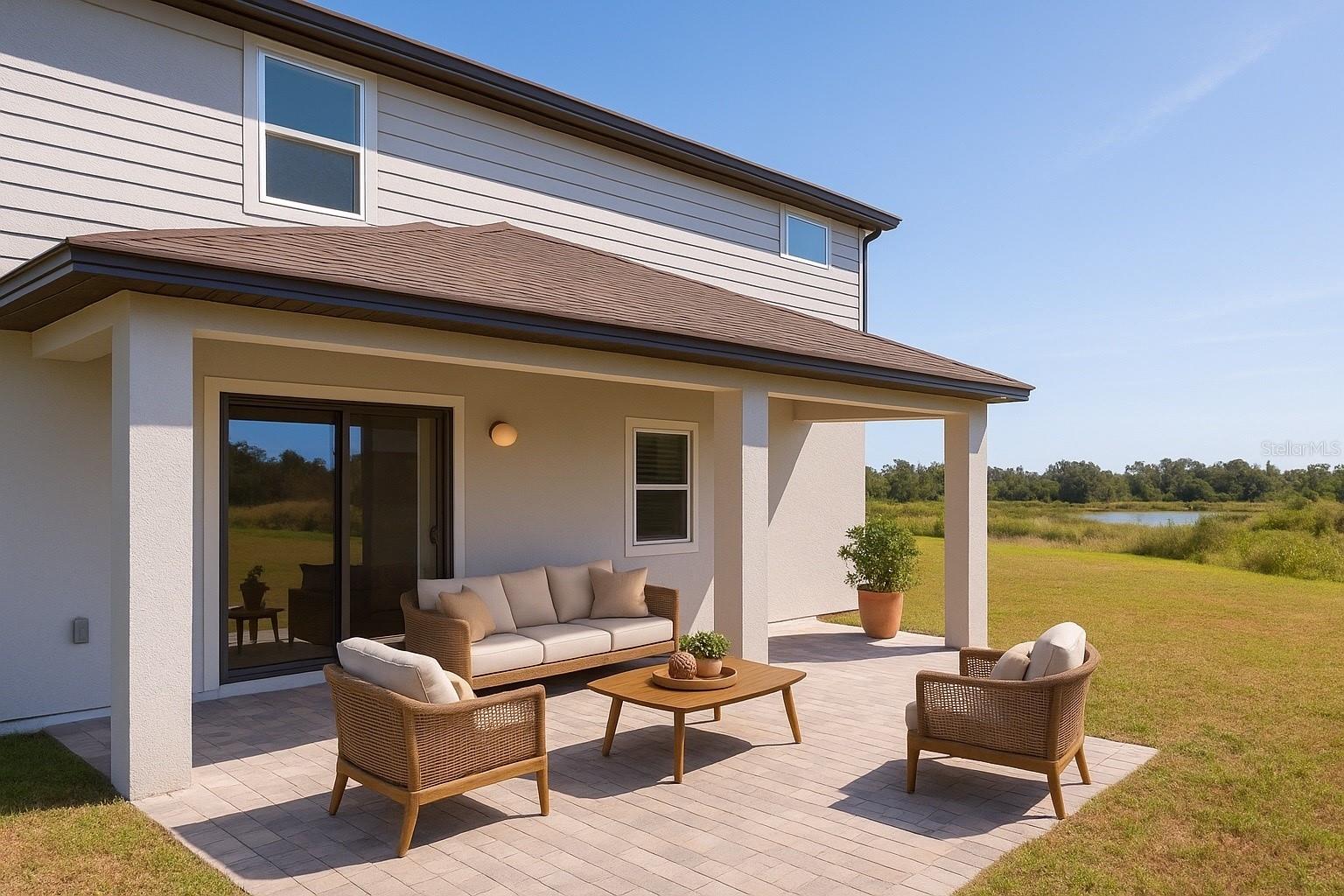 Patio with amazing views! Virtualy staged