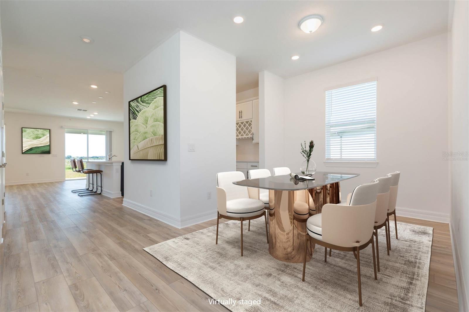 Dining room. Virtually staged.