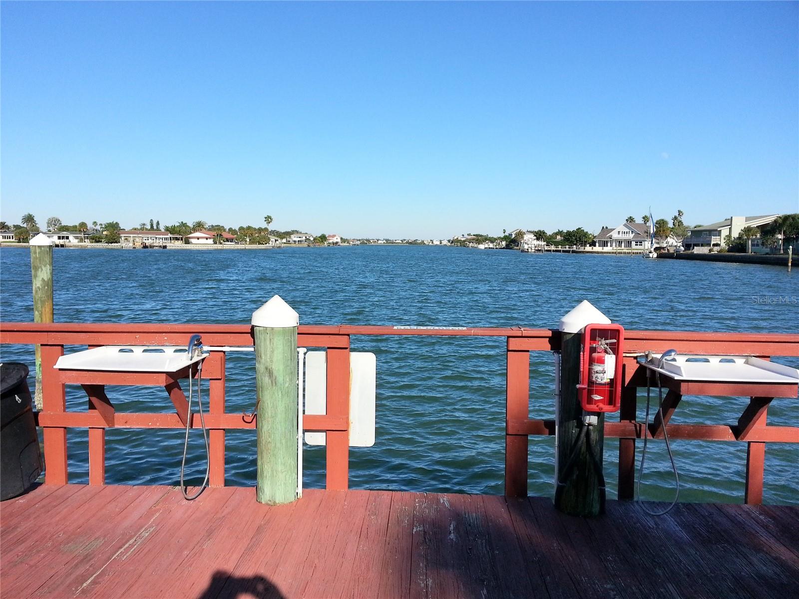 Dock on Boca Ciega Bay.