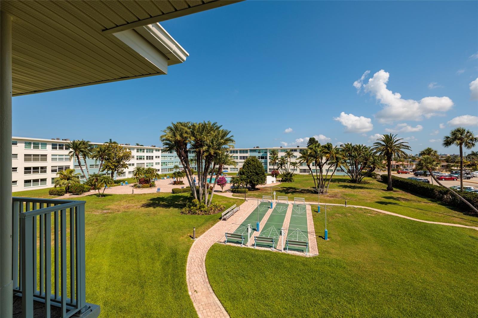 Shuffleboard courts & courtyard at the North pool.