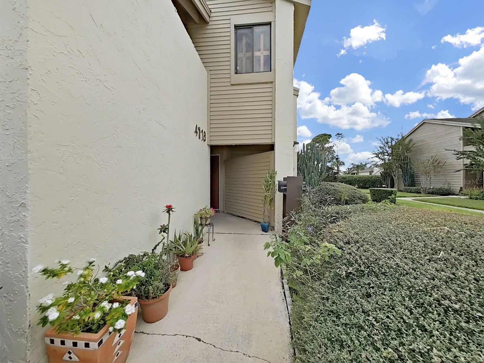 Front Walk~ Private Mailbox