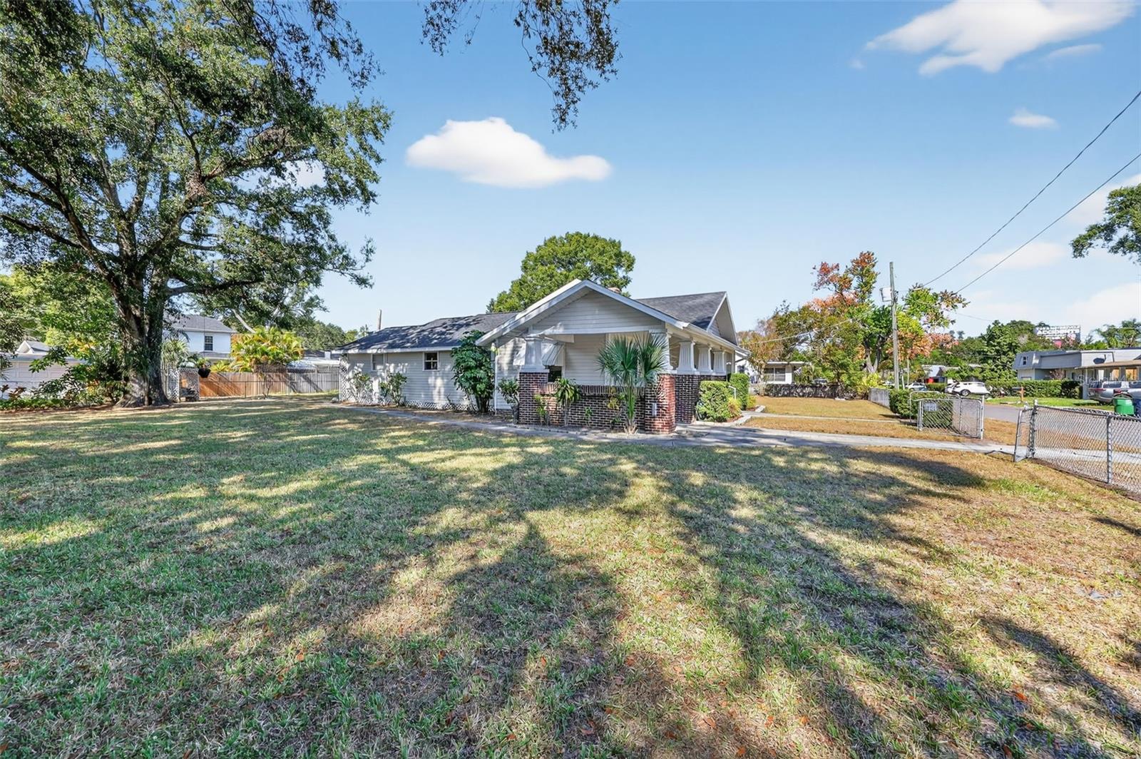 View from the south side of the property.  Great shade allows for comfortable outdoors