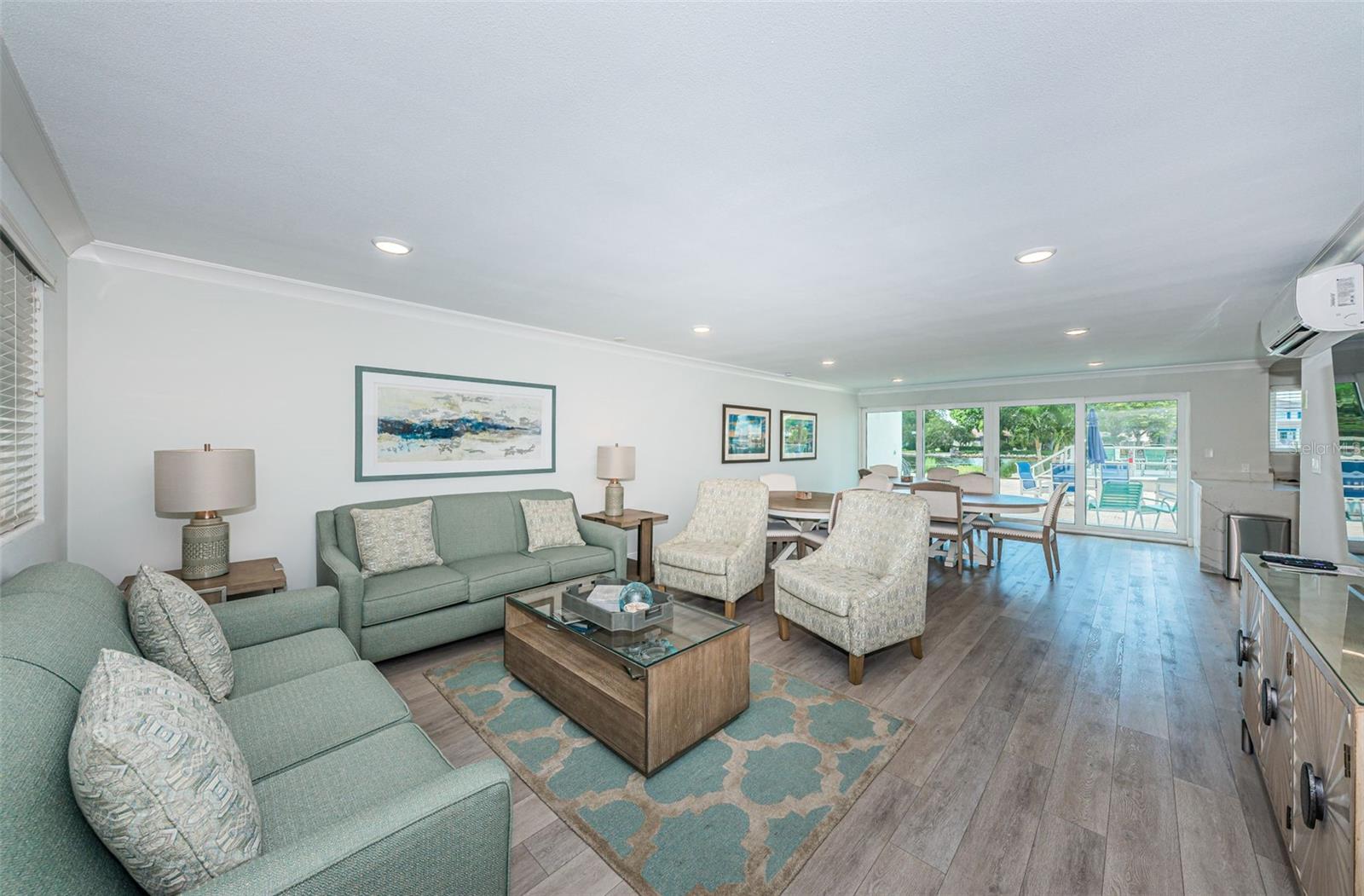 Community room with kitchen