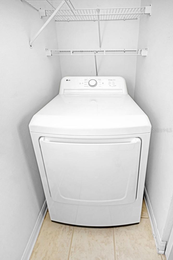 LAUNDRY CLOSET DRYER VIEW