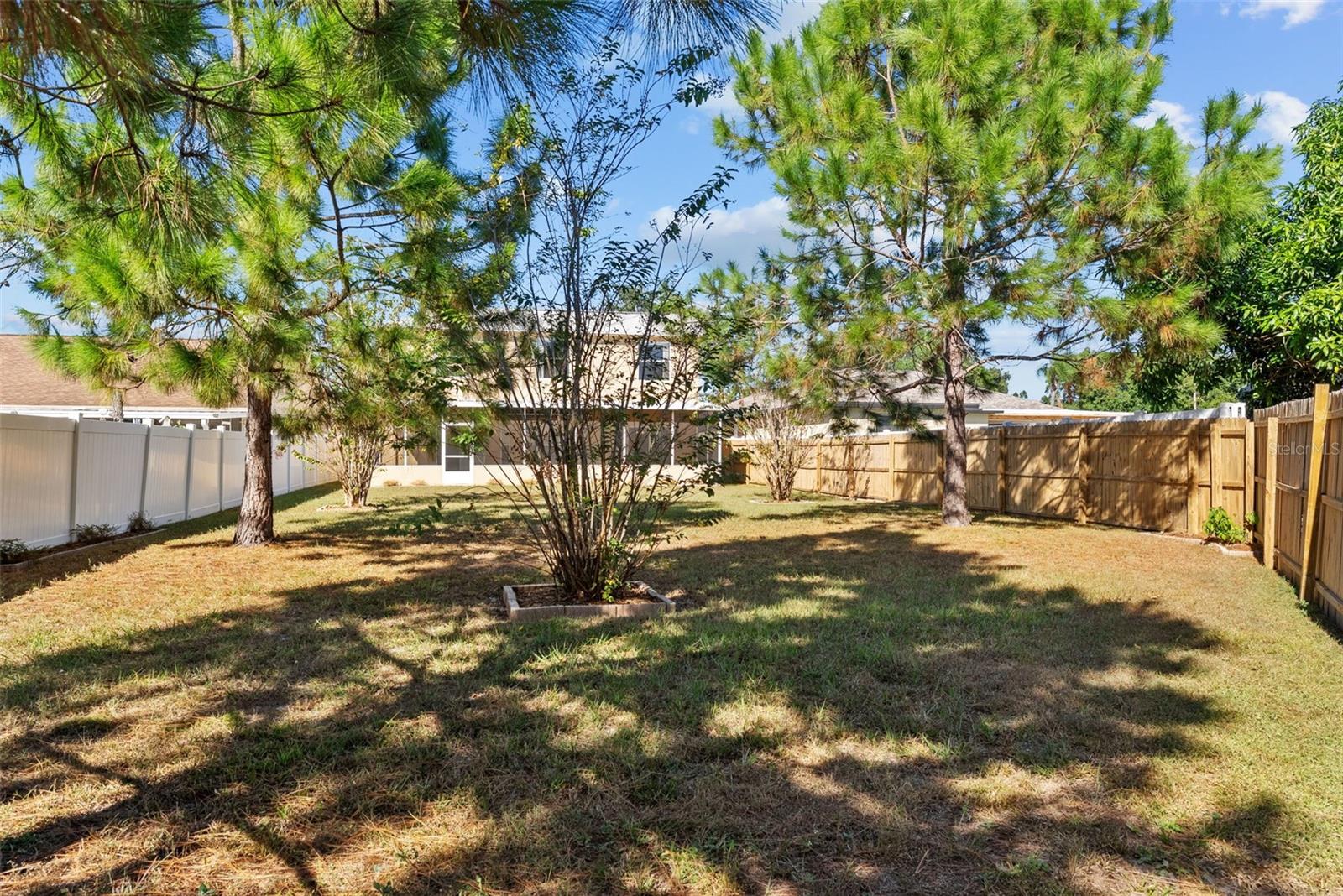 HUGE FENCED-IN backyard - this lot is .24 acres!
