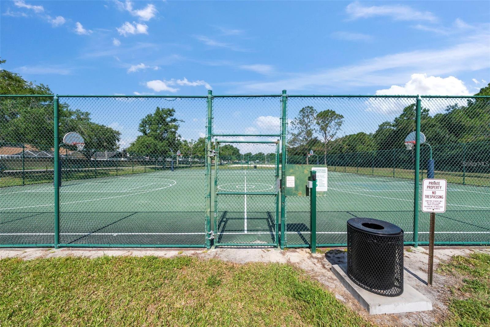 Another view of the basketball courts