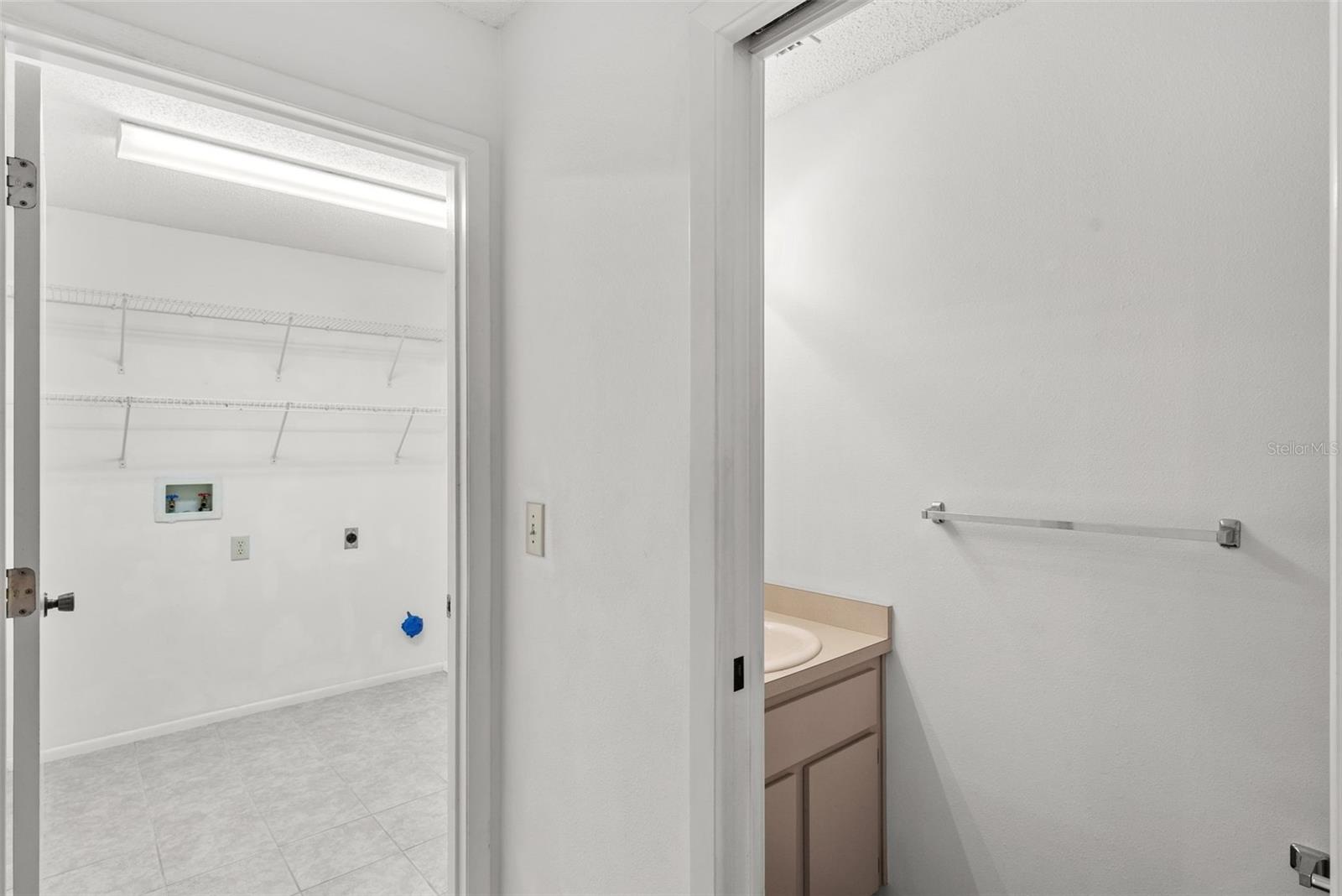 Downstairs half bath and laundry room
